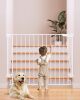 34" Extra Tall No Bottom Bar Baby Gate for Stairs, Wall Mounted Dog Gate Indoor for Larger Pets, Expandable