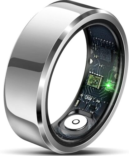 Smart Ring with Air Gesture Control, Health Tracker, 7-Day Battery, IPX8 Waterproof, Heart Rate & Sleep Monitor - Stylish Fitness Ring for Men & Women, Compatible with iOS/Android