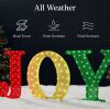 3 Piece 3D Lighted Christmas Joy Yard Decor - 2