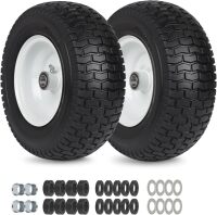 GICOOL 2 Pack, 13x5.00-6 Flat Free Lawn