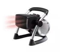 Lasko 1500W 11.75 in. Black Electric Utility Ceramic Space Heater with Pivoting Head, 2 Heat Settings and Fan Only Mode