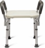 Medline Bath Bench Shower Seat with Padded Armrests, 350lb Capacity