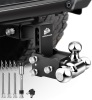 METOWARE Adjustable Trailer Hitch with 4-Inch Drop/Rise (14,000 LBS GTW), Tri-Ball (1-7/8'', 2'', 2-5/16''), Fits 2-Inch Receiver