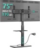 WALI Floor TV Stand with Power Outlet & AV Shelf, for 32-75 inch TV up to 110 lbs, Swivel and Height Adjustable
