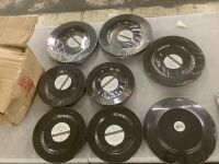 Lot of Crown Display Gemstone Collection Topaz 9 & 11 Inch Plastic Plates, 40 of Each