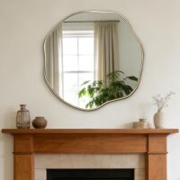 Gold Irregular Mirror, 30"