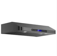 INATECK 30 in. 900 CFM Ducted Under Cabinet Range Hood with 3 Venting Options, Remote, Touch Control LCD in Black Steel