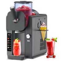 68 oz. Grey Large Capacity Self-Cleaning Snow Cone Machine and Ice Cream Maker with 6 Smart Modes, No Ice Required