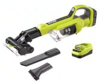 RYOBI ONE+ 18V Cordless Hand Vacuum with Powered Brush Kit with 2.0 Ah Battery and Charger