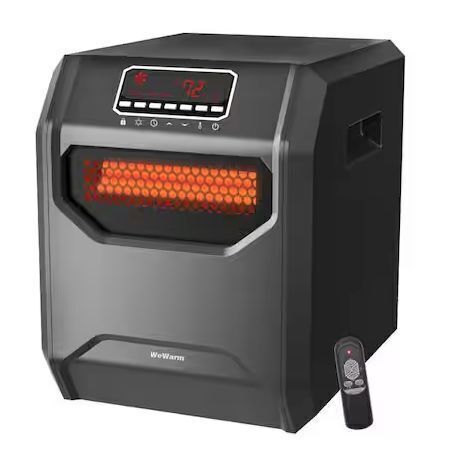 WeWarm Electric 6 Element Infrared Space Heater Black Plastic