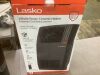 Lasko 1500-Watt 20 in. Black Electric Console Ceramic Space Heater with Tip-Over Switch, Adjustable Louvers, Timer, Remote - 5