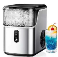 9.1 in. 35 lb. /24H Nugget Ice Countertop Portable Ice Maker in Silver, Stainless Steel, Ready in 6 Mins, Auto-Cleaning