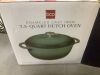Cast-Iron Dutch Oven Kitchen Cookware w/ Enamel, Handles - 7.5qt - 5