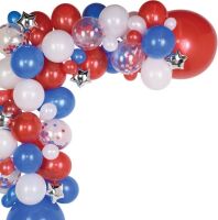 Case of (24) Patriotic Balloon Garland Kits