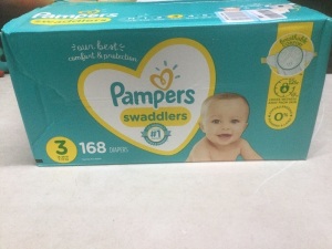 Pampers Swaddlers Baby Diapers, Size 3, 168ct