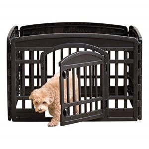 IRIS USA 24'' 4 Panel Exercise Pet Playpen with Door 