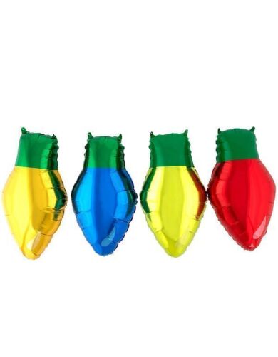 Case of (39) Christmas Light Bulb Foil Balloon Kit, 4 ct