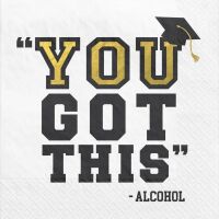 Case of (96) "You Got This - Alcohol" Graduation Party Napkins, 12ct