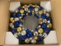 Case of (2) Hanukkah Metallic Bulb Wreath