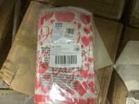 Pallet of (35) Cases of Loving Hearts Plastic Tablelcoths, 54" x 96", 96 Per Case