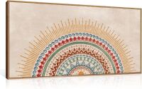 Boho Sun Framed Canvas Wall Art, 20" x 40"
