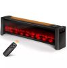 1500W Electric Fireplace Heater with Realistic 3D Flame Effect, Tip-Over & Overheat Protection