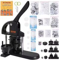 VEVOR Button Maker Machine, 1/1.25/2.28 in. 3 in. 1 Pin Maker, Installation-Free Badge Punch Kit