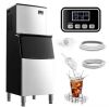 23 in. 400 lb. / 24H Full Size Cubes Freestanding Commercial Ice Maker in Silver, Stainless Steel, Clean Cycle