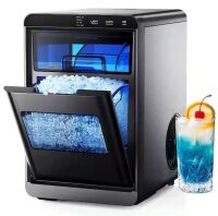 9.6 in. 45lb/24H Nugget Ice Countertop Portable Ice Maker, 9 Cubes/6Mins, Auto-Clean, Basket and Scoop