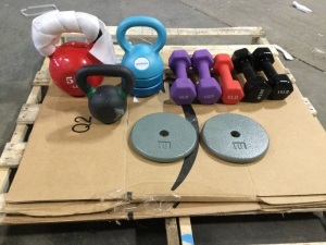 Lot of Dumbells, Kettlebells and Weight Plates