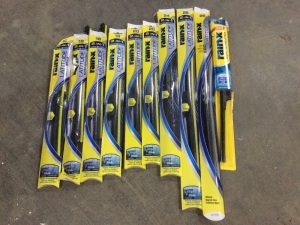 Lot of (10) RainX Windshield Wiper Blades, Multiple Sizes