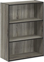 Furinno Pasir 3-Tier Open Shelf Bookcase, French Oak Grey&nbsp;