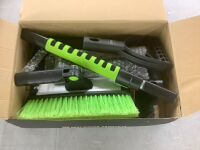 4 in 1 Snow Brush with Shovel, Ice Scraper & Squeegee w/Storage Bag