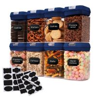 Cheer Collection Set of 8 28oz Airtight Food Storage Containers