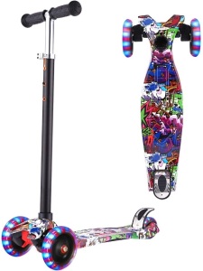 Adjustable Height 3 Wheel Light Up Kick Scooter