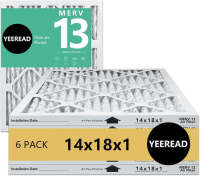 6-Pack, Pleated Design with Enhanced Filter Media for Superior Filtration, Perfect for HVAC, AC & Furnace Systems