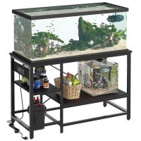 BESTIER 55 Gallon Fish Tank Stand with Power Outlet, 49x13