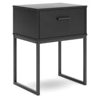 Signature DESIGN BY ASHLEY Socalle Black 1 Drawer 19.61 in. W Nightstand