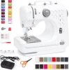 Compact Sewing Machine, 42-Piece Beginners Kit, Multifunctional Portable 6V for Beginner w/ 12 Stitch Patterns, Light, Foot Pedal, Storage Drawer