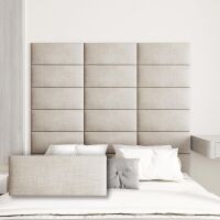 Upholstered Headboard Wall Panels, Beige, 10" x 24", 9 Panels