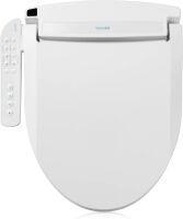 Brondell LT89 Electric Bidet Toilet Seat, Fits Elongated Toilets, Side Arm Control, Warm Water Wash, Strong Wash Mode, Stainless-Steel Nozzle, Nightlight and Easy Installation