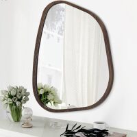 Irregular Asymmetrical Mirror Wall Mounted, Unique Vanity Mirror, Shaped Dressing Mirror Decorative for Living Room, Bathroom, Bedroom, Entryway Wall Decor