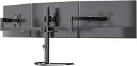 Triple Monitor Stand, Free Standing Three LCD Monitor Fully Adjustable Desk Mount Fits 3 Screens up to 27 inch, 22 lbs Weight Capacity per Arm