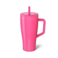 30 oz Tumbler with Handle and Straw | 100% Leakproof Insulated Water Bottle Tumbler with Lid and Flexible SoftSip Straw | Made of Stainless Steel | Cup Holder Friendly