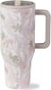 32 oz Water Bottle with Handle & Flip Straw - Fits in Cup Holder, Leak Resistant Tumbler-Reusable Insulated Stainless Steel & Rubber Base - Gifts for Women & Men