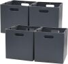 11 Inch Collapsible Plastic Storage Cubes, 4 Packs