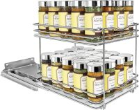 LYNK PROFESSIONAL Pull Out Spice Rack Organizer for Inside Kitchen Cabinets, 8-3/8 inch Wide