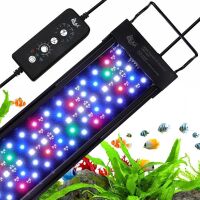 AQQA LED Aquarium Light, 24/7 Mode IP68 Waterproof Extendable Bracket, Full Spectrum, Adjustable Timer/Brightness Memory Function for 24-32 Inch Fish Tank