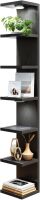 Fixwal 7 Tier Wall Mounted Black Floating Shelves with LED Lights
