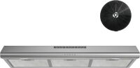 FIREGAS Under Cabinet Range Hood 36 inch with Ducted/Ductless Convertible, LED Light, 3 Speed Exhaust Fan, Reusable Aluminum Filter, Push Button